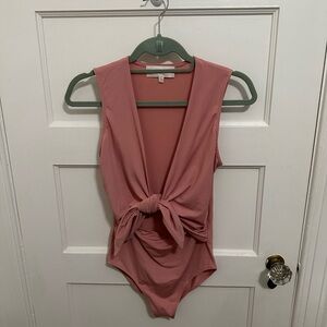 Ultra low tie front bodysuit - Size Medium